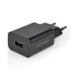 Nedis WCHAU242ABK chargeur d'appareils mobiles Universel Noir Secteur Intérieure