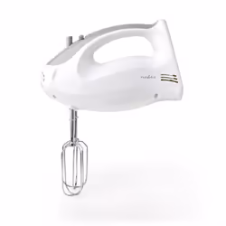 Nedis KAHM100CWT, Batteur à main, Gris, Blanc, Pétrisseur, Mélange, 1,05 m, Boutons, Foie, Plastique