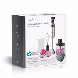 Nedis KAHB400CAL blender Mélangeur par immersion 800 W Aluminium, Noir - Vue supplémentaire 13