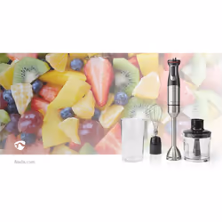 Nedis KAHB400CAL blender Mélangeur par immersion 800 W Aluminium, Noir - Vue supplémentaire 15