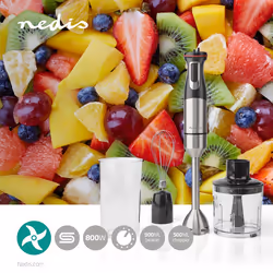 Nedis KAHB400CAL blender Mélangeur par immersion 800 W Aluminium, Noir - Vue supplémentaire 3