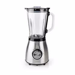 Nedis KABL350CAL, Mélangeur de table, 1,5 L, Fonction d'impulsion, 0,88 m, 800 W, Noir, Argent