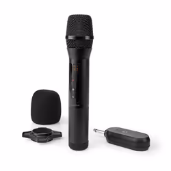 Nedis Microphones, Microphone de karaoké, -95 dB, 70 - 13000 Hz, 1000 Ohm, Sans fil, 6,35 mm (1/4")