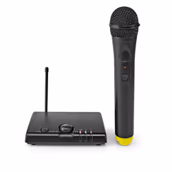 Nedis MPWL500BK, Microphone portatif, 50 m, 40 - 15 Hz, Récepteur fixe, Émetteur à main, 1 canaux