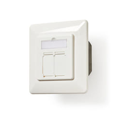 Nedis CCGP89250IV prise de courant 2 x RJ-45 Blanc