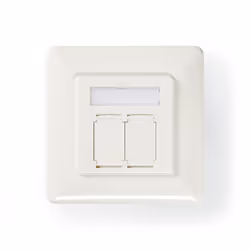 Nedis CCGP89250IV prise de courant 2 x RJ-45 Blanc
