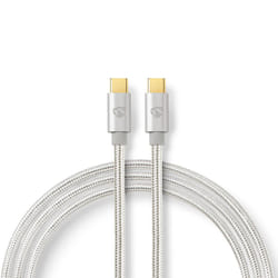 Nedis CCTB60800AL20 câble USB 2 m USB 2.0 USB C Argent