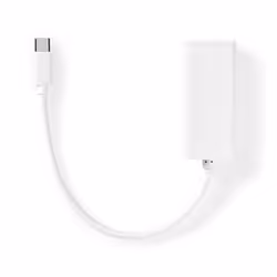 Nedis CCGT64951WT02, USB Type-C, RJ-45, Mâle, Blanc, 0,2 m, Mâle