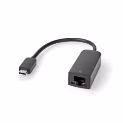 Nedis CCGP64952BK02 changeur de genre de câble USB C RJ-45 Noir