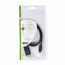 Nedis CCGP64655BK10 câble vidéo et adaptateur 1 m USB Type-C HDMI Noir