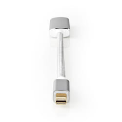 Nedis CCTB37650AL02 câble vidéo et adaptateur 0,2 m HDMI Type A (Standard) Mini DisplayPort Argent