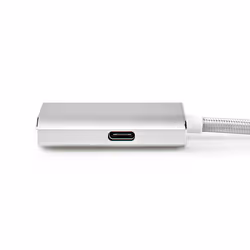 Nedis CCTB64680AL20 câble vidéo et adaptateur 2 m HDMI Type A (Standard) USB Type-C Argent