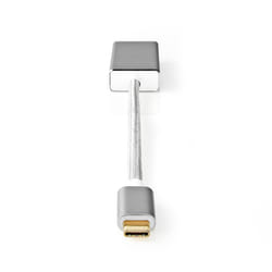 Nedis CCTB64450AL02 câble vidéo et adaptateur 0,2 m USB Type-C DisplayPort Argent