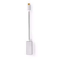 Nedis CCTB64450AL02 câble vidéo et adaptateur 0,2 m USB Type-C DisplayPort Argent