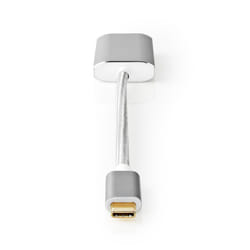Nedis CCTB64480AL02 câble vidéo et adaptateur 0,2 m USB Type-C DisplayPort Argent