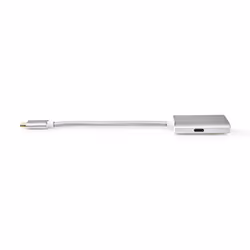 Nedis CCTB64480AL02 câble vidéo et adaptateur 0,2 m USB Type-C DisplayPort Argent