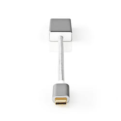 Nedis CCTB64550AL02 câble vidéo et adaptateur 0,2 m USB Type-C Mini DisplayPort Argent
