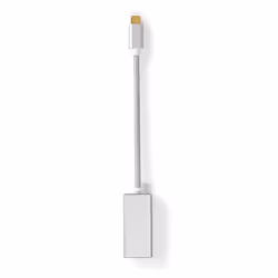 Nedis CCTB64550AL02 câble vidéo et adaptateur 0,2 m USB Type-C Mini DisplayPort Argent