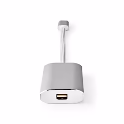 Nedis CCTB64580AL02 câble vidéo et adaptateur 0,2 m USB Type-C Mini DisplayPort Argent
