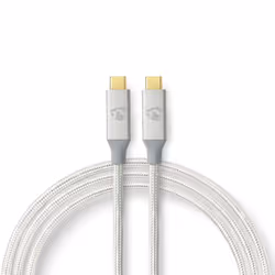 Nedis CCTB64020AL10 câble USB 1 m USB4 Gen 2x2 USB C Argent