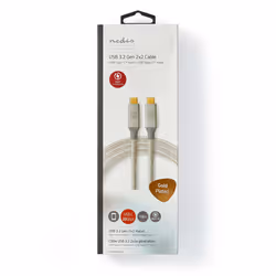 Nedis CCTB64020AL10 câble USB 1 m USB4 Gen 2x2 USB C Argent