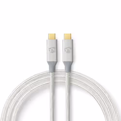 Nedis CCTB64020AL20 câble USB 2 m USB4 Gen 2x2 USB C Argent