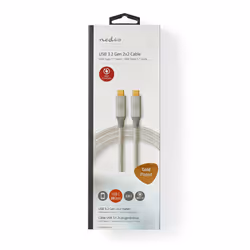 Nedis CCTB64020AL20 câble USB 2 m USB4 Gen 2x2 USB C Argent
