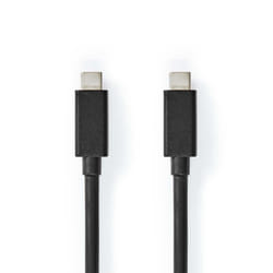 Nedis CCGP64020BK10 câble USB 1 m USB4 Gen 2x2 USB C Noir