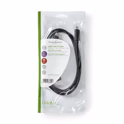 Nedis CCGP64020BK10 câble USB 1 m USB4 Gen 2x2 USB C Noir