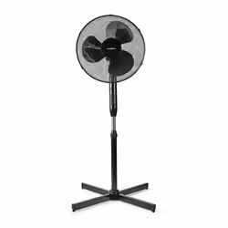 Nedis FNST15CBK40, Ventilateur à lame domestique, Noir, Sol, 40 cm, 1,4 m, Secteur, Batterie