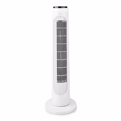Nedis FNTR13CWT40, Chauffage de ventilateur électrique, 7,5 h, 1,2 m, Intérieure, Sol, Noir, Blanc