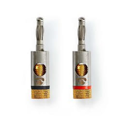Nedis CATB26900GD connecteur de fils Banana Or, Argent