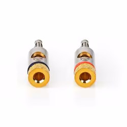 Nedis CATB26900GD connecteur de fils Banana Or, Argent - Vue supplémentaire 4