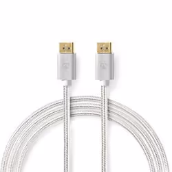 Nedis CCTB37014AL20, 2 m, DisplayPort, DisplayPort, Mâle, Mâle, Argent