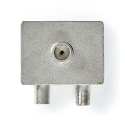 Nedis CSGP40970ME séparateur ou commutateur de câbles Diviseur de câbles Métallique, Argent
