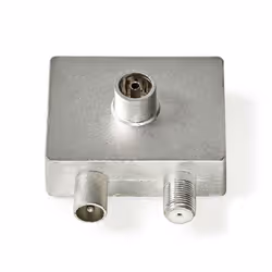 Nedis CSGP40970ME séparateur ou commutateur de câbles Diviseur de câbles Métallique, Argent