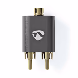 Nedis CATB22255AL, 2x RCA, 3,5 mm, Noir, Gris