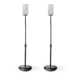 Nedis SPMT2750BK support de haut-parleurs Sol Acrylonitrile-Butadiène-Styrène (ABS), Acier Noir