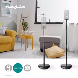 Nedis SPMT2750BK support de haut-parleurs Sol Acrylonitrile-Butadiène-Styrène (ABS), Acier Noir - Vue supplémentaire 11