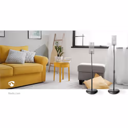 Nedis SPMT2750BK support de haut-parleurs Sol Acrylonitrile-Butadiène-Styrène (ABS), Acier Noir - Vue supplémentaire 12