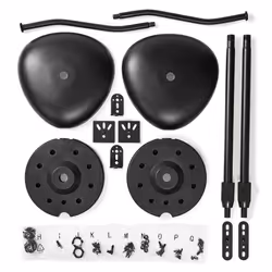 Nedis SPMT2750BK support de haut-parleurs Sol Acrylonitrile-Butadiène-Styrène (ABS), Acier Noir - Vue supplémentaire 9