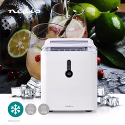 Nedis KAIC100FWT machine à glaçons Machine à glaçon incornporé/sur pied 12 kg/24h 120 W Blanc