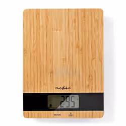 Nedis KASC600WD, Balance de ménage électronique, 5 kg, 1 g, Bois, Plastique, Comptoir