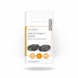 Nedis CCGP64850GY câble vidéo et adaptateur USB Type-C VGA (D-Sub) Noir - Vue supplémentaire 7