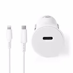Nedis CCPDL20W111WT chargeur d'appareils mobiles Universel Blanc Allume-cigare Auto