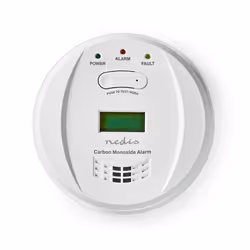 Nedis DTCTCO40WT, Monoxyde de carbone (CO), Maison, Sans fil, 85 dB, Acrylonitrile-Butadiène-Styrène (ABS), Monté en surface