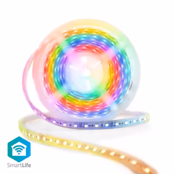 Nedis WIFILS51CRGB, Eclairage intelligent par bande, Wi-Fi, Blanc, LED, Multicolore, 700 lm