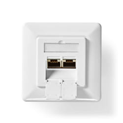 Nedis CCBW89250IV prise de courant 2 x RJ-45 Blanc