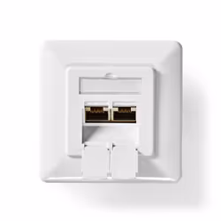 Nedis CCBW89200IV, 2 x RJ-45, Blanc, Polyvinyl chloride (PVC), 80 mm, 80 mm, 32 mm