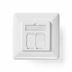 Nedis CCBW89200IV prise de courant 2 x RJ-45 Blanc